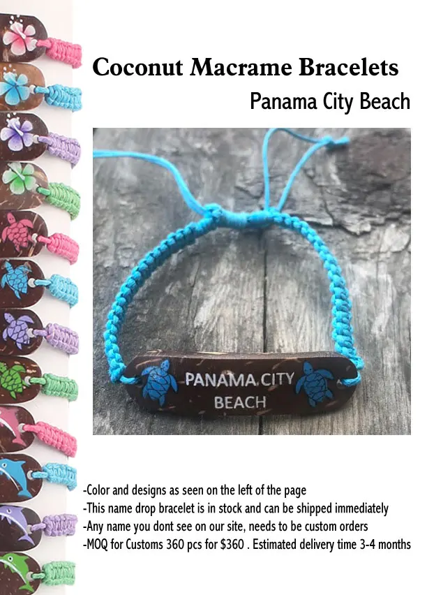 Coconut Macrame Bracelets - Panama City Beach