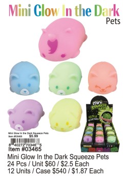 Mini Glow In the Dark Squeeze Pets