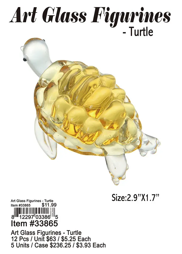 Art Glass Figurines-Turtle