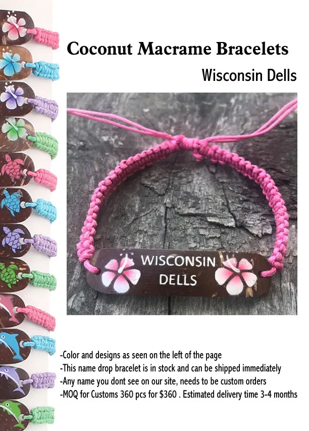 Coconut Macrame Bracelets -Wisconsin Dells