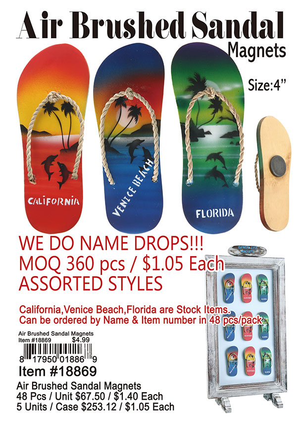 Air Brushed Sandal Magnets