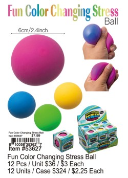 Fun Color Changing Stress Ball 12 Pcs