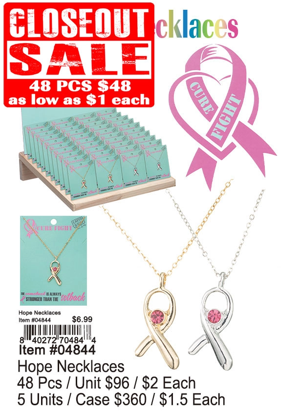 Hope Necklaces 48 Pcs. - Closeout