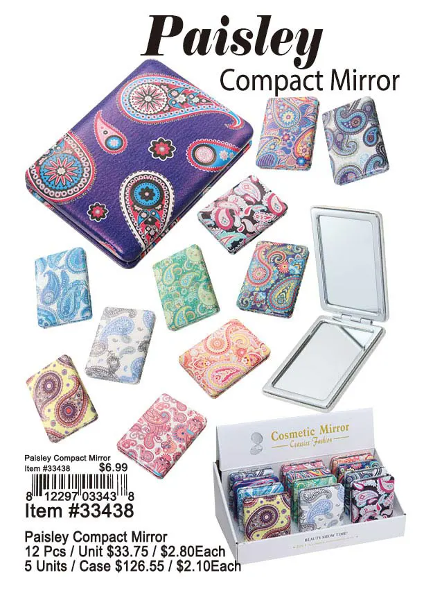 Paisiley Compact Mirror