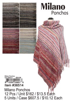 Milano Ponchos 12 Pcs.