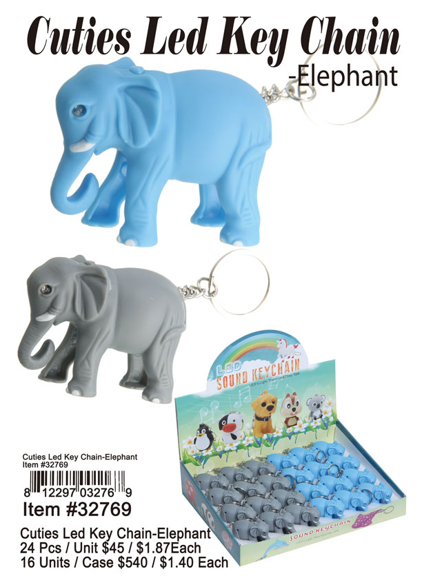 Cutie LED Keychain-Elephant