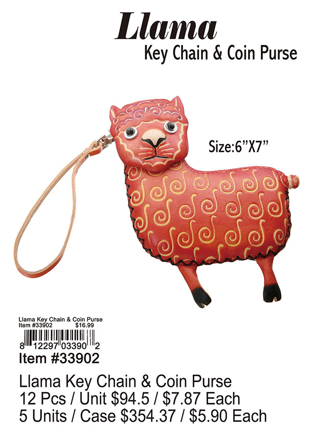 Llama Keychain and Coin Purse