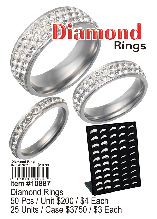 50 Pcs. Diamond Rings