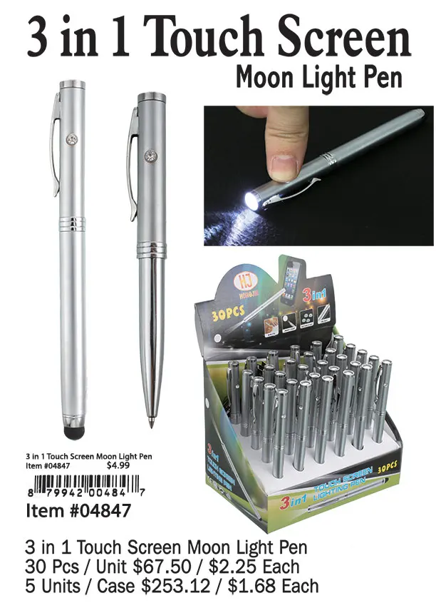 3-in-1 Touch Screen Moon Light Pen