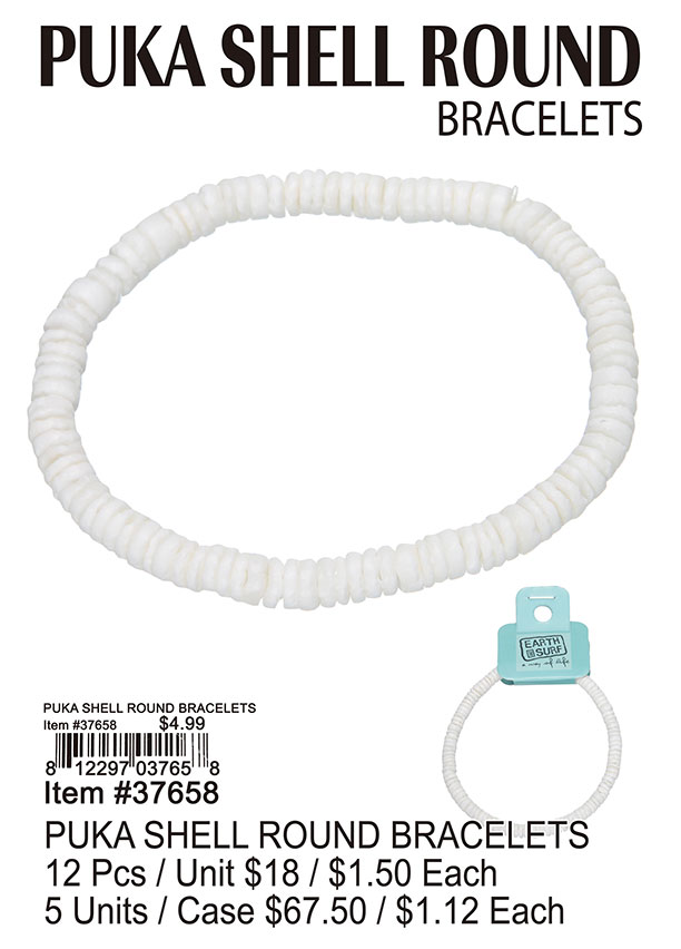 Puka Shell Round Bracelets