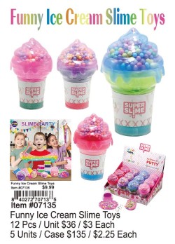 Funny Ice Cream Slime Toys 12 Pcs