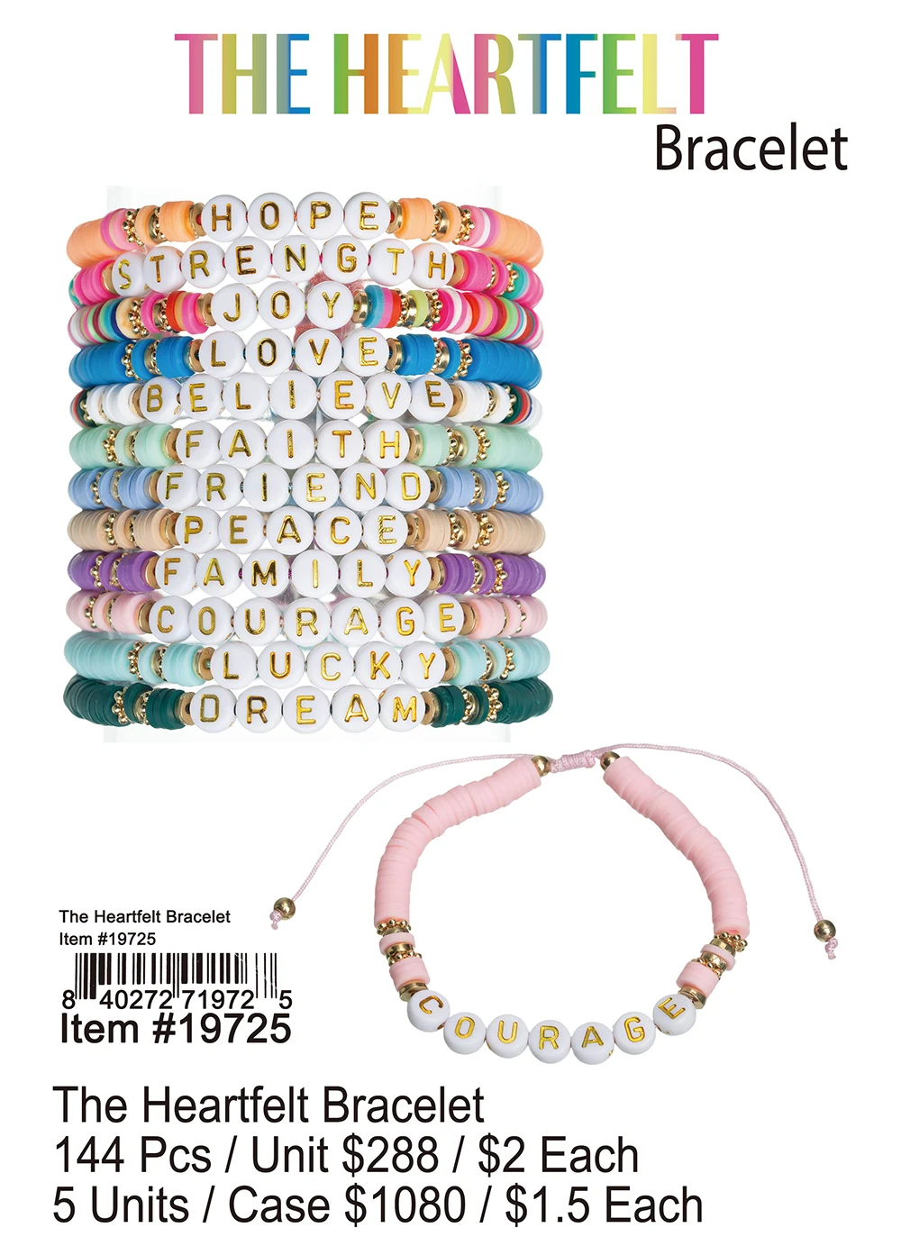 The Heartfelt Bracelet 144 Pcs.