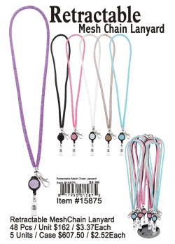 Retractable Meshchain Lanyard