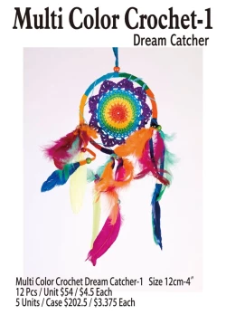 Multi Color Crochet Dream Catcher-1