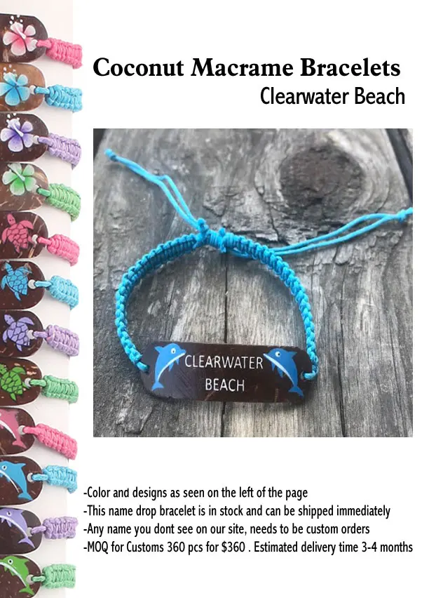 Coconut Macrame Bracelets - Clearwater Beach