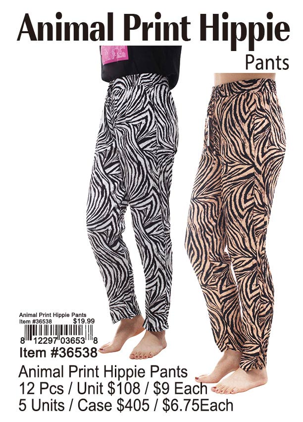 Animal Print Hippie Pants