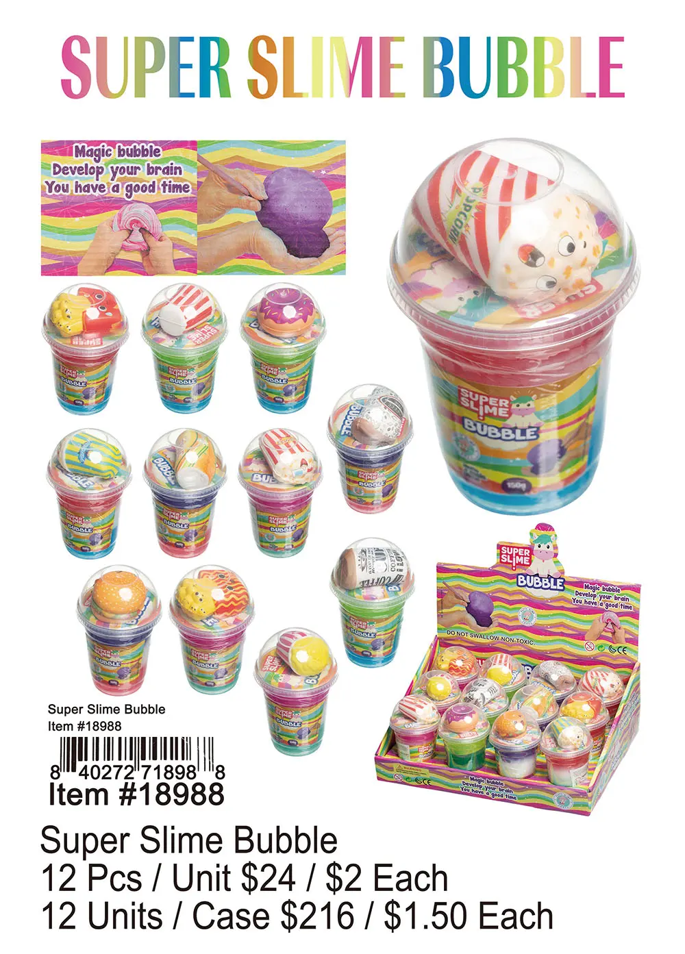 Super Slime Bubble 12 Pcs.