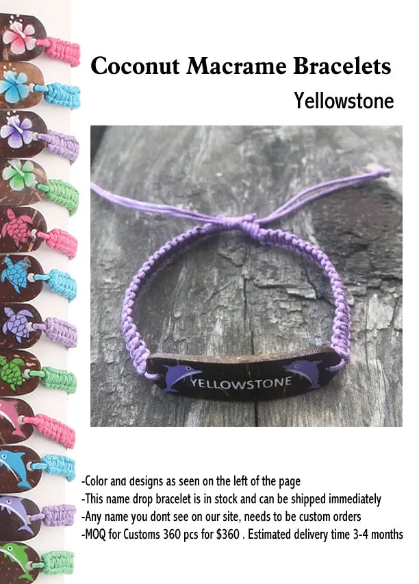 Coconut Macrame Bracelets -Yellowstone