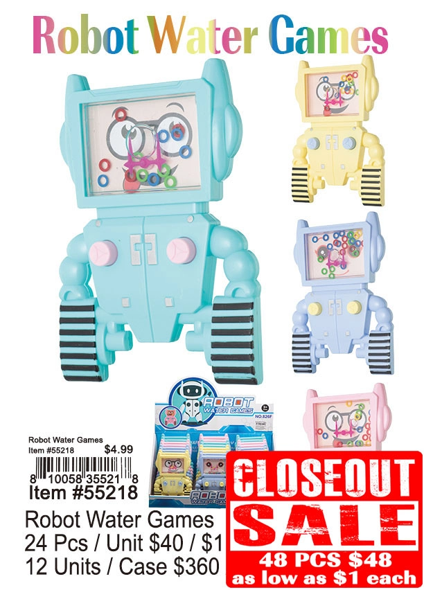 Robot Water Games 48 Pcs. - Closeout