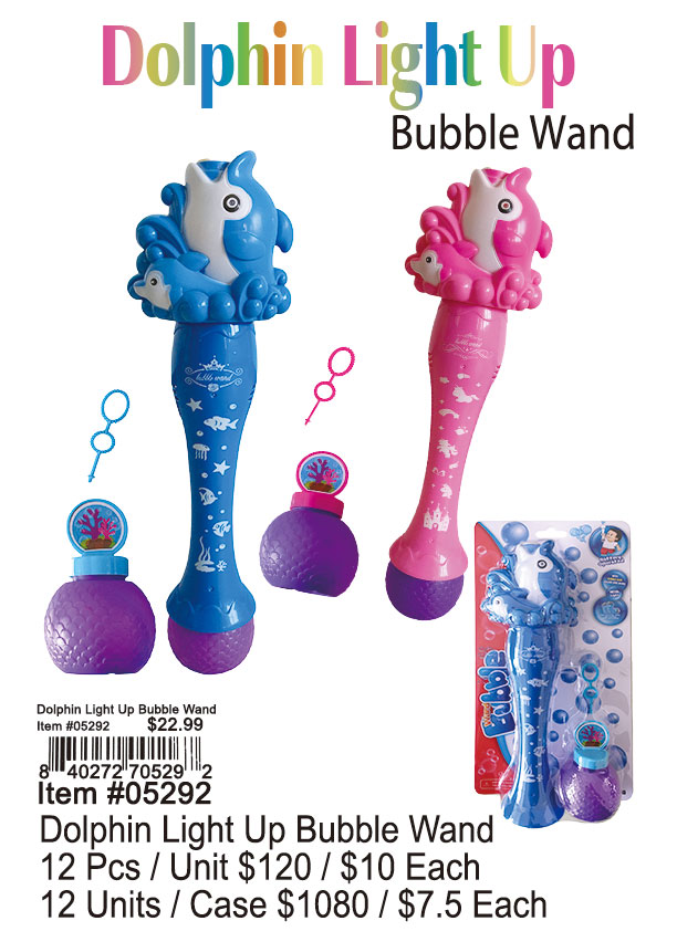 Dolphin Light Up Bubble Wand