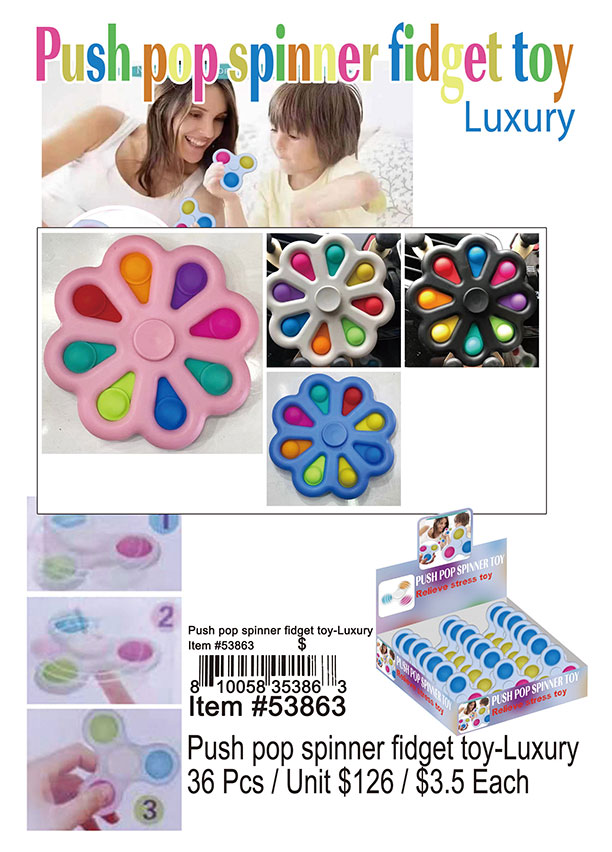 Push Pop Spinner Fidget Toy-Luxury