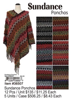 Sundance Ponchos 12 Pcs.