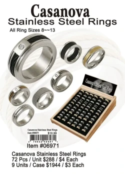 Casanova Stainless Steel Rings