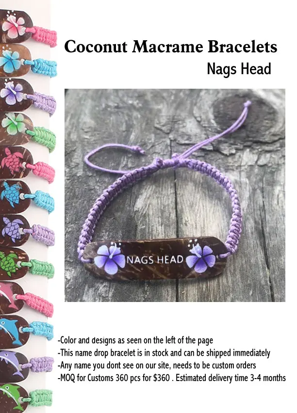 Coconut Macrame Bracelets - Nags Head