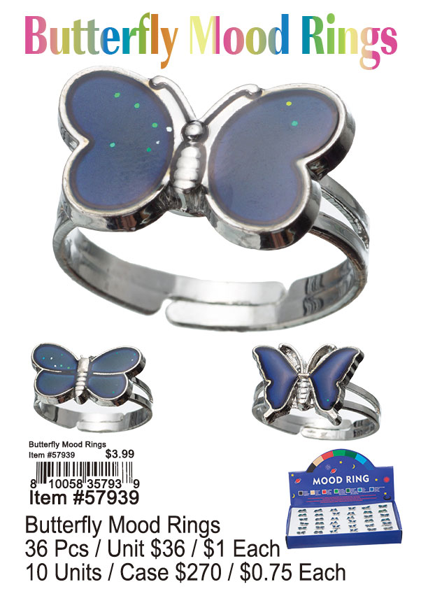 Butterfly Mood Rings