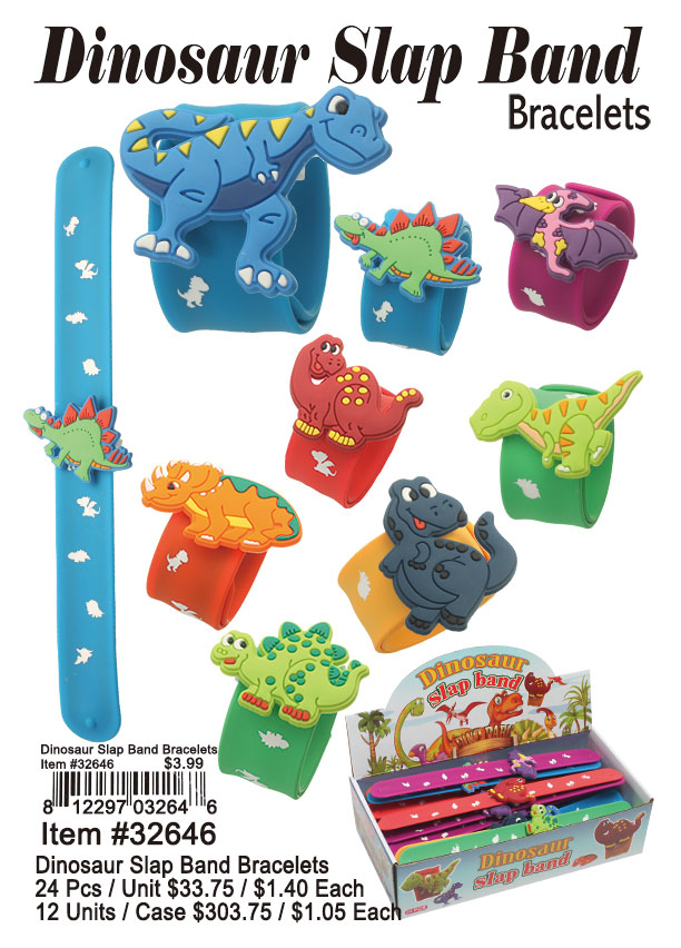 Dinosaur Slap Band Bracelets