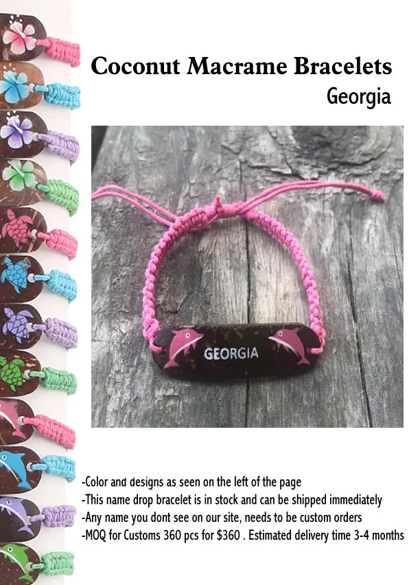 Coconut Macrame Bracelets - Georgia