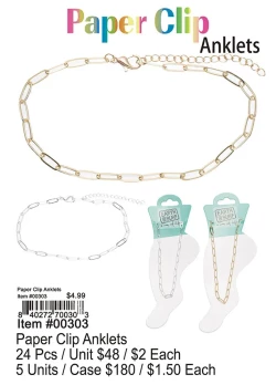 Paper Clip Anklets