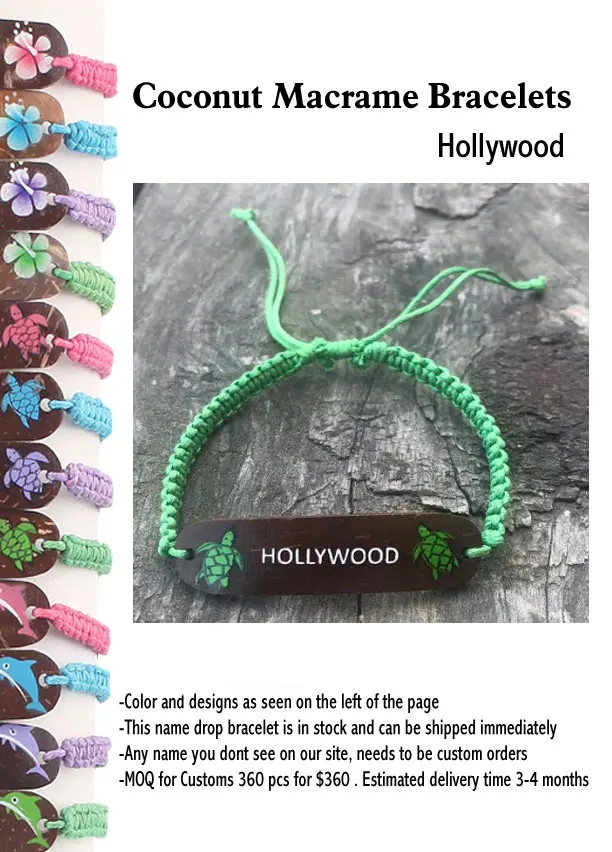 Coconut Macrame Bracelets -Hollywood