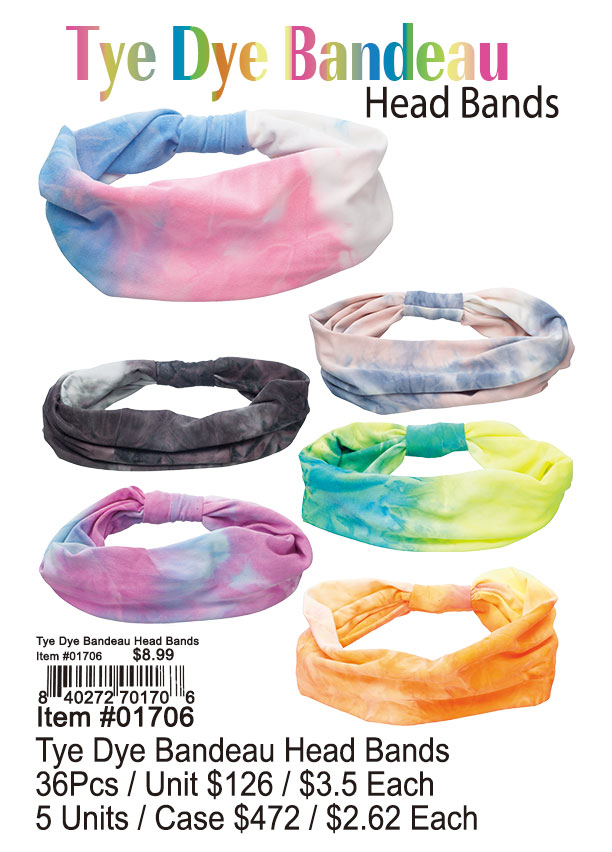 Tye Dye Bandeau Head Bands