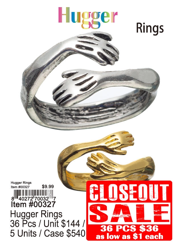 Hugger Rings 36 Pcs. - Closeout