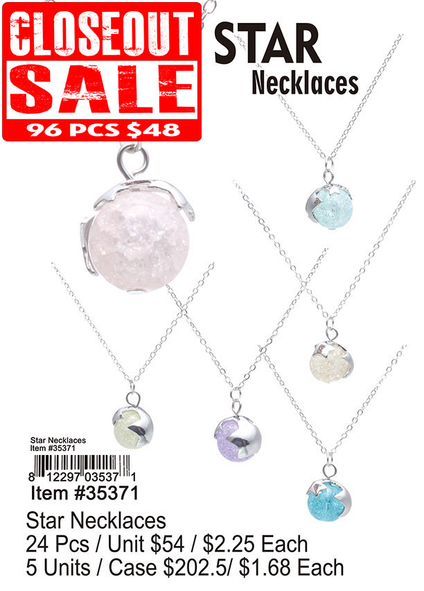 Star Necklaces - Closeout 96 Pcs.