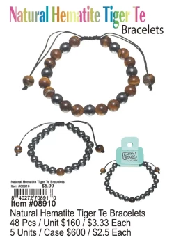 Natural Hematite Tiger Te Bracelets