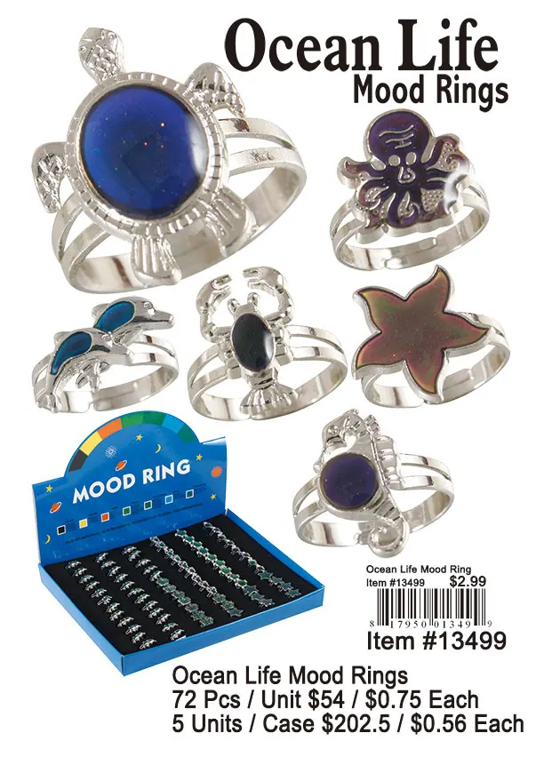 Ocean Life Mood Rings