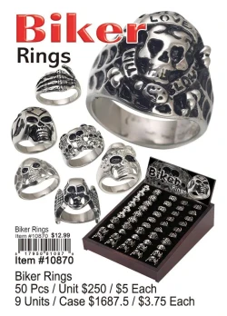 Biker Rings 50 Pcs