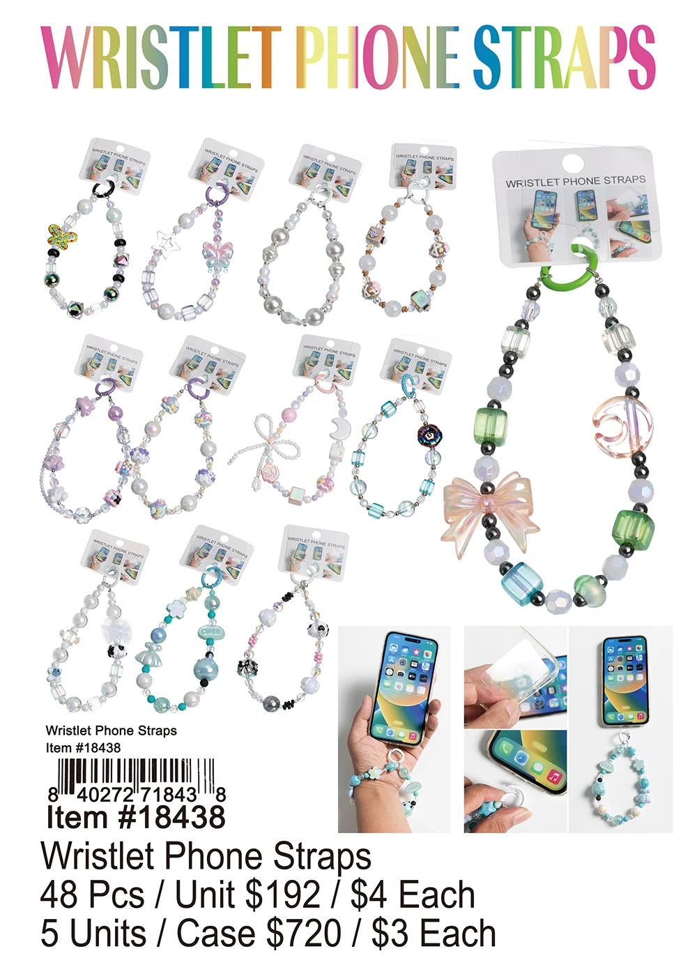 Wristlet Phone Straps 48 Pcs.