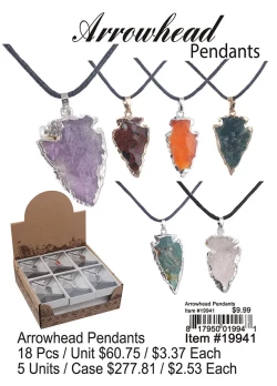 Arrowhead Pendants 18 Pcs