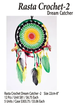 Rasta Crochet Dream Catcher-2