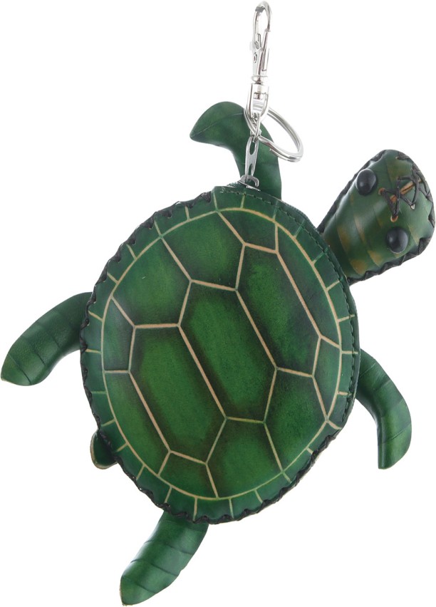 Turtle Leather Keychain and Coin Purse