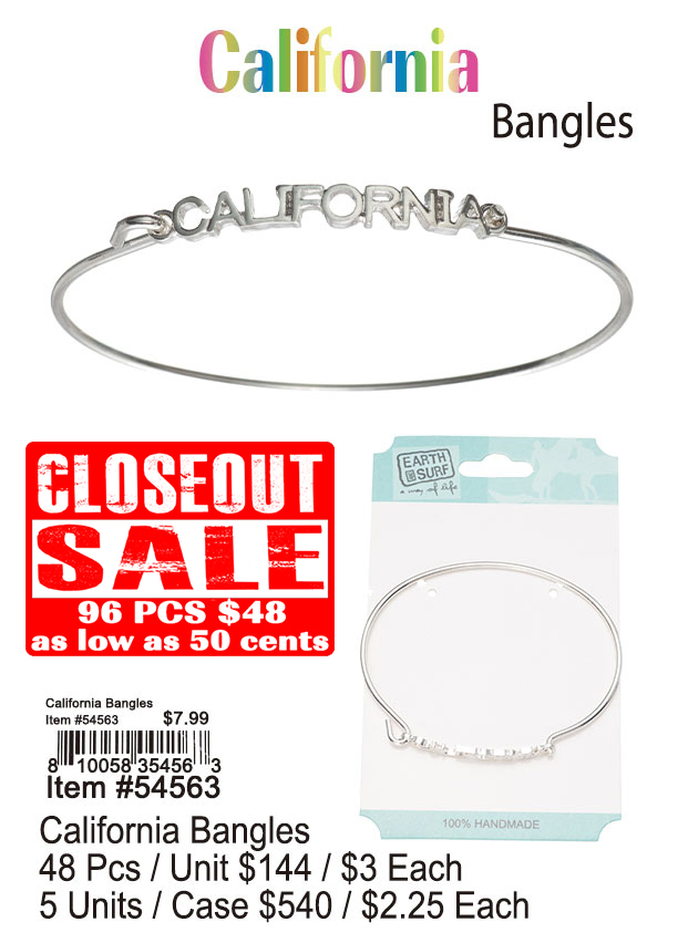 California Bangles 96 Pcs. - Closeout