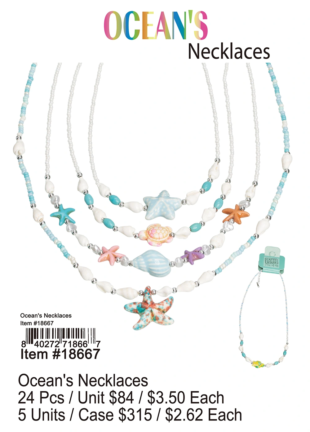 Ocean Necklaces 24 Pcs.