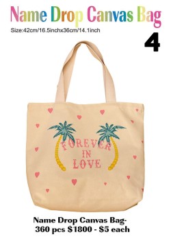 Name Drop Name Drop Canvas Bag-4 360 Pcs.