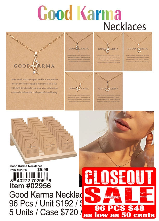 Good Karma Necklaces 96 Pcs. - Closeout