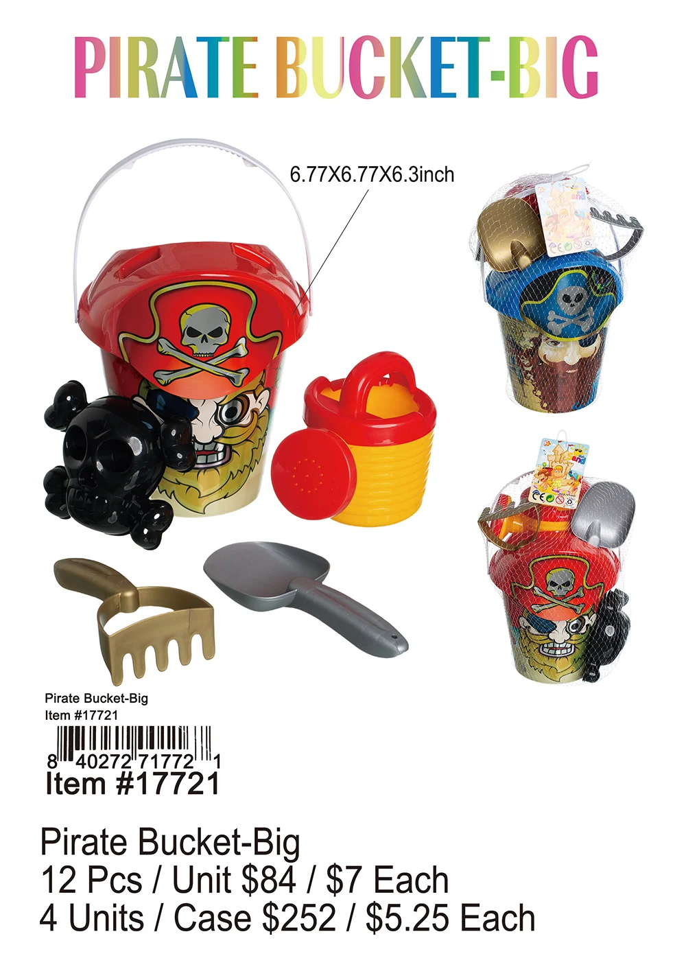 Pirate Bucket Big 12 Pcs.