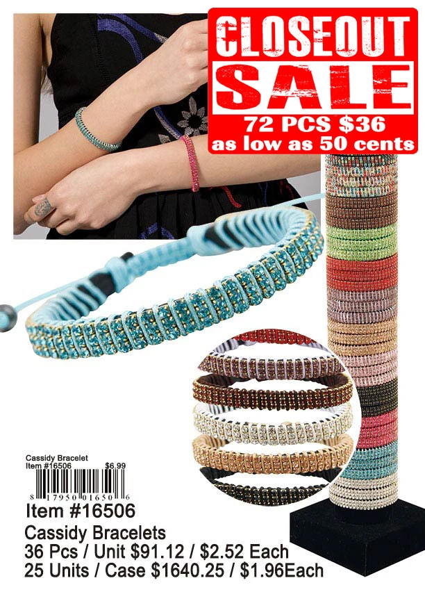 Cassidy Bracelets 72 Pcs. - Closeout