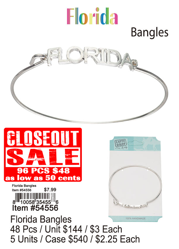 Florida Bangles 96 Pcs. - Closeout